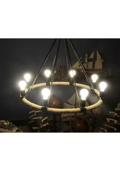 Old Modern Handicrafts Home Decorative Rope Pendant Lamp - 8 Bulbs -Old Modern Handicrafts shop Belk 100