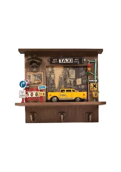 Old Modern Handicrafts Classic Decorative Vintage New York City Checker Taxi Shadow Box