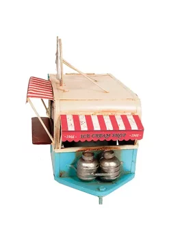 Old Modern Handicrafts Classic Decorative 1966 Icecream Trailer Metal Handmade -Old Modern Handicrafts shop Belk 1119