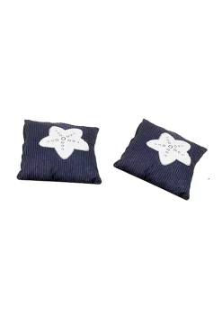 Old Modern Handicrafts Home Decorative Blue Pillow White Star - Set of 2 -Old Modern Handicrafts shop Belk 1143