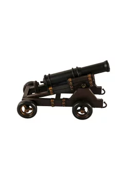 Old Modern Handicrafts Classic Decorative Cannon Sur Roues Grandeur Nature Model