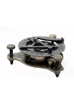 Old Modern Handicrafts Classic Decorative Sundial Compass in Wood Box - Small