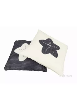 Old Modern Handicrafts Home Decorative White Pillow, Blue Star -Old Modern Handicrafts shop Belk 119