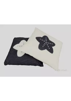 Old Modern Handicrafts Home Decorative White Pillow, Blue Star -Old Modern Handicrafts shop Belk 120