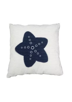 Old Modern Handicrafts Home Decorative White Pillow, Blue Star -Old Modern Handicrafts shop Belk 122