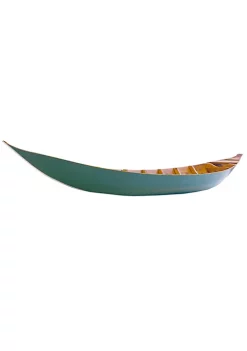 Old Modern Handicrafts Classic Decorative Small South East Asia Sampan Boat Teal Bottom Thuyen Ba La Tam Ban