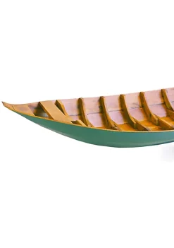 Old Modern Handicrafts Classic Decorative Small South East Asia Sampan Boat Teal Bottom Thuyen Ba La Tam Ban -Old Modern Handicrafts shop Belk 18