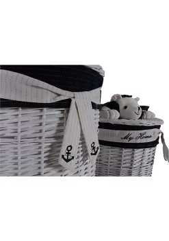 Old Modern Handicrafts Home Decorative Oval Willow Baskets With Bear Design, Set of 4 -Old Modern Handicrafts shop Belk 186