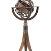 Old Modern Handicrafts Home Decorative Brass Armillary On Horn Stand
