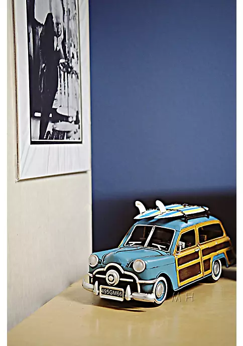 Old Modern Handicrafts AJ018 1949 Green Ford Wagon Car with Two Surfboards Model Airplane 3 Old Modern Handicrafts AJ018 1949 Green Ford Wagon Car with Two Surfboards Model Airplane - Image 3