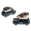 Old Modern Handicrafts Classic Decorative Handmade 1960s Mini Cooper Christmas Car Model Set of 2