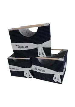 Old Modern Handicrafts Home Decorative Foldable Fabric Basket, Set of 3 -Old Modern Handicrafts shop Belk 273