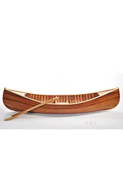 Old Modern Handicrafts Classic Decorative Wooden Canoe With Ribs Matte Finish- 6'L -Old Modern Handicrafts shop Belk 287