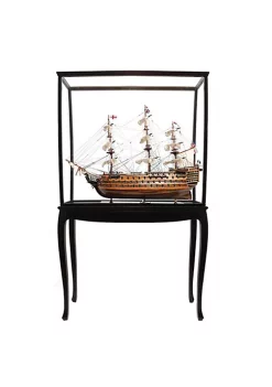 Old Modern Handicrafts Classic Decorative HMS Victory Large With Floor Display Case
