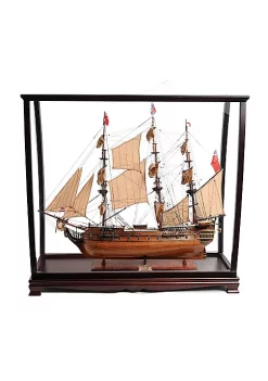 Old Modern Handicrafts Classic Decorative HMS Surprise Large With Table Top Display Case