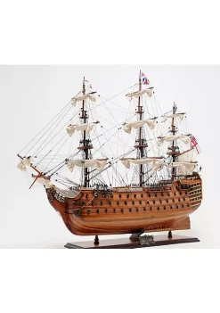 Old Modern Handicrafts Classic Decorative HMS Victory Large With Table Top Display Case -Old Modern Handicrafts shop Belk 317