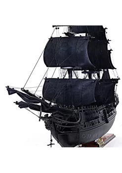Old Modern Handicrafts Classic Decorative Black Pearl Pirate Ship Midsize With Display Case Front Open -Old Modern Handicrafts shop Belk 324