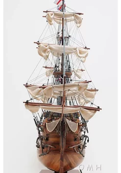 Old Modern Handicrafts Classic Decorative HMS Victory Midsize With Display Case Front Open -Old Modern Handicrafts shop Belk 330