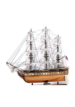 Old Modern Handicrafts Classic Decorative USS Constitution Midsize With Display Case -Old Modern Handicrafts shop Belk 347