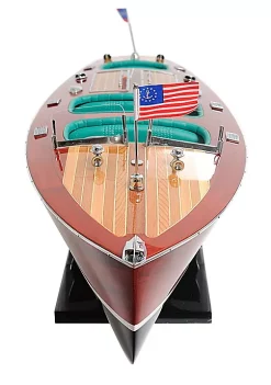 Old Modern Handicrafts Home Decorative Chris Craft Triple Cockpit Painted