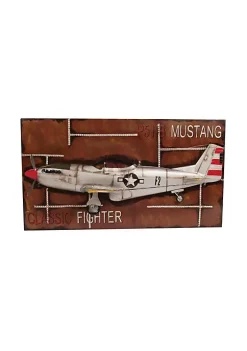 Old Modern Handicrafts Classic Decorative 1943 Mustang P-51 Fighter 3D Model Painting Frame -Old Modern Handicrafts shop Belk 513