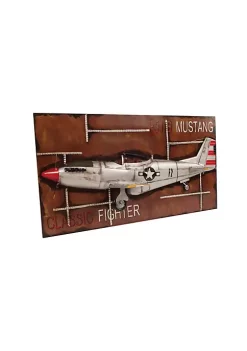 Old Modern Handicrafts Classic Decorative 1943 Mustang P-51 Fighter 3D Model Painting Frame -Old Modern Handicrafts shop Belk 514