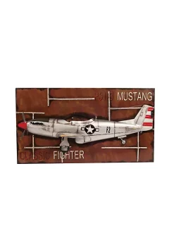 Old Modern Handicrafts Classic Decorative 1943 Mustang P-51 Fighter 3D Model Painting Frame -Old Modern Handicrafts shop Belk 516