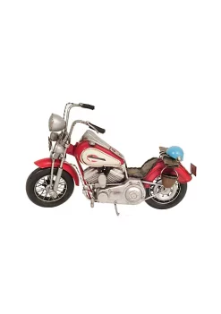Old Modern Handicrafts Classic Decorative Red Harley-Davidson Motorcycle Metal Handmade
