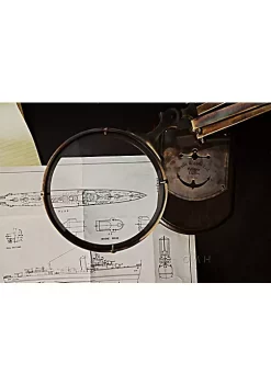 Old Modern Handicrafts Home Decorative Brass Big Magnifier Glass with Wooden Base -Old Modern Handicrafts shop Belk 617