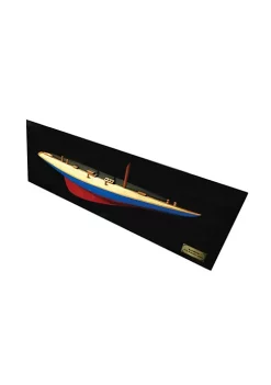 Old Modern Handicrafts Classic Decorative Rainbow Half-Hull Scaled Model Boat Yacht Handmade -Old Modern Handicrafts shop Belk 633