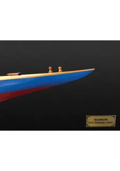 Old Modern Handicrafts Classic Decorative Rainbow Half-Hull Scaled Model Boat Yacht Handmade -Old Modern Handicrafts shop Belk 634