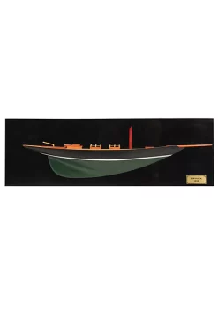Old Modern Handicrafts Classic Decorative Pen Duick Half-Hull Scaled Model Boat Yacht Handmade -Old Modern Handicrafts shop Belk 645