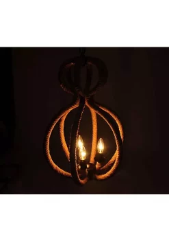Old Modern Handicrafts Home Decorative Rope Pendant Lamp - 3 Bulbs -Old Modern Handicrafts shop Belk 649