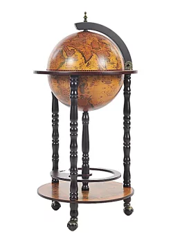 Old Modern Handicrafts Home Decorative Globe Bar Table 330mm 4 Legs Stand - Red -Old Modern Handicrafts shop Belk 656