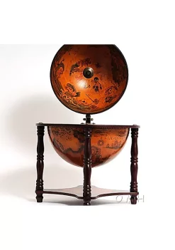 Old Modern Handicrafts Classic Decorative Globe Bar 13 Inches- 4 Legged Stand - Red -Old Modern Handicrafts shop Belk 745