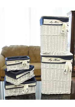 Old Modern Handicrafts Home Decorative Rectangular Willow Baskets, Set of 5 -Old Modern Handicrafts shop Belk 781