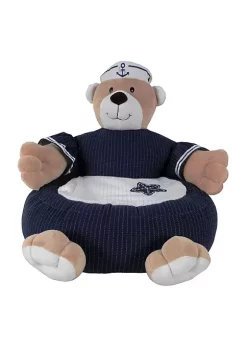 Old Modern Handicrafts Home Decorative Navy Bear Chair