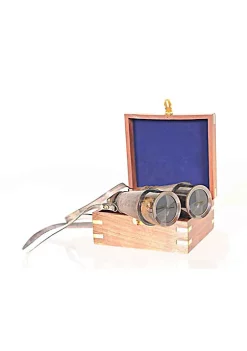 Old Modern Handicrafts Home Decorative Binocular with Leather Overlay in Wood Box -Old Modern Handicrafts shop Belk 899