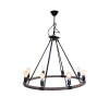 Old Modern Handicrafts Home Decorative Rope Pendant Lamp - 8 Bulbs